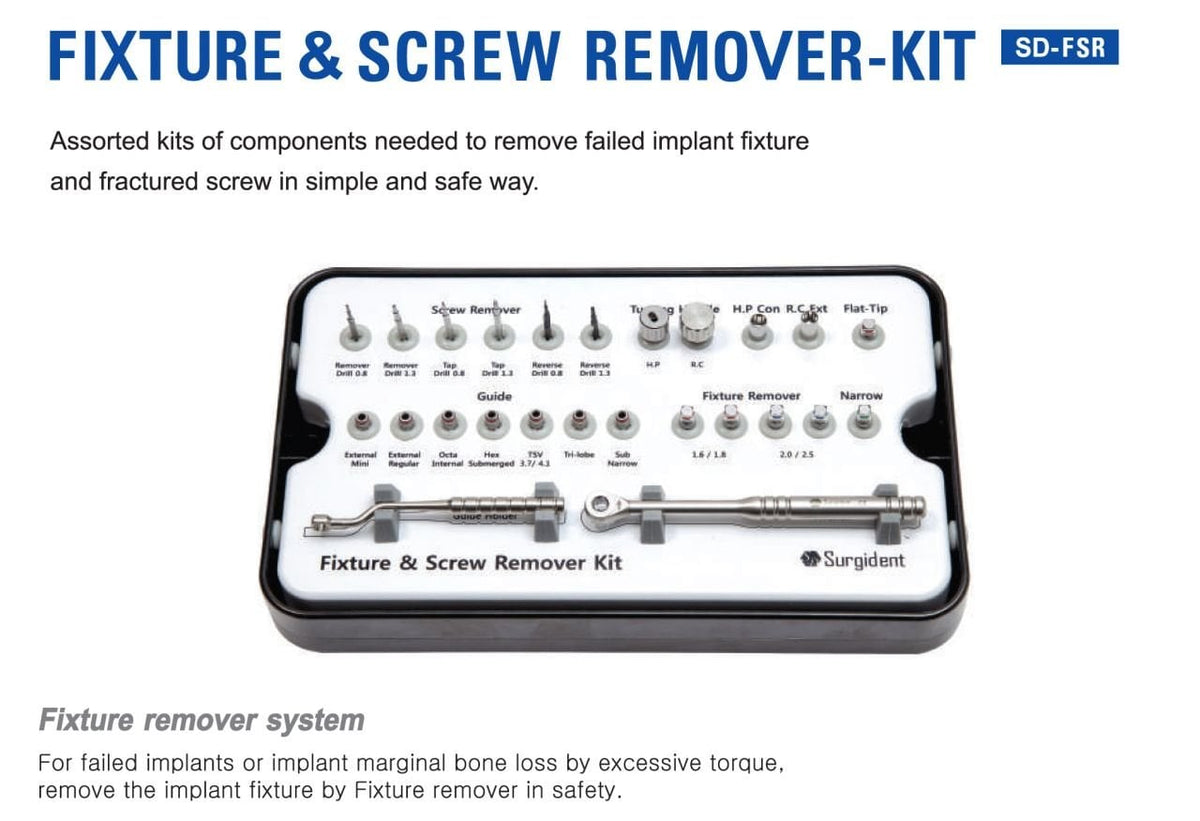 Surgident Fixture and Screw Implant Removal Set