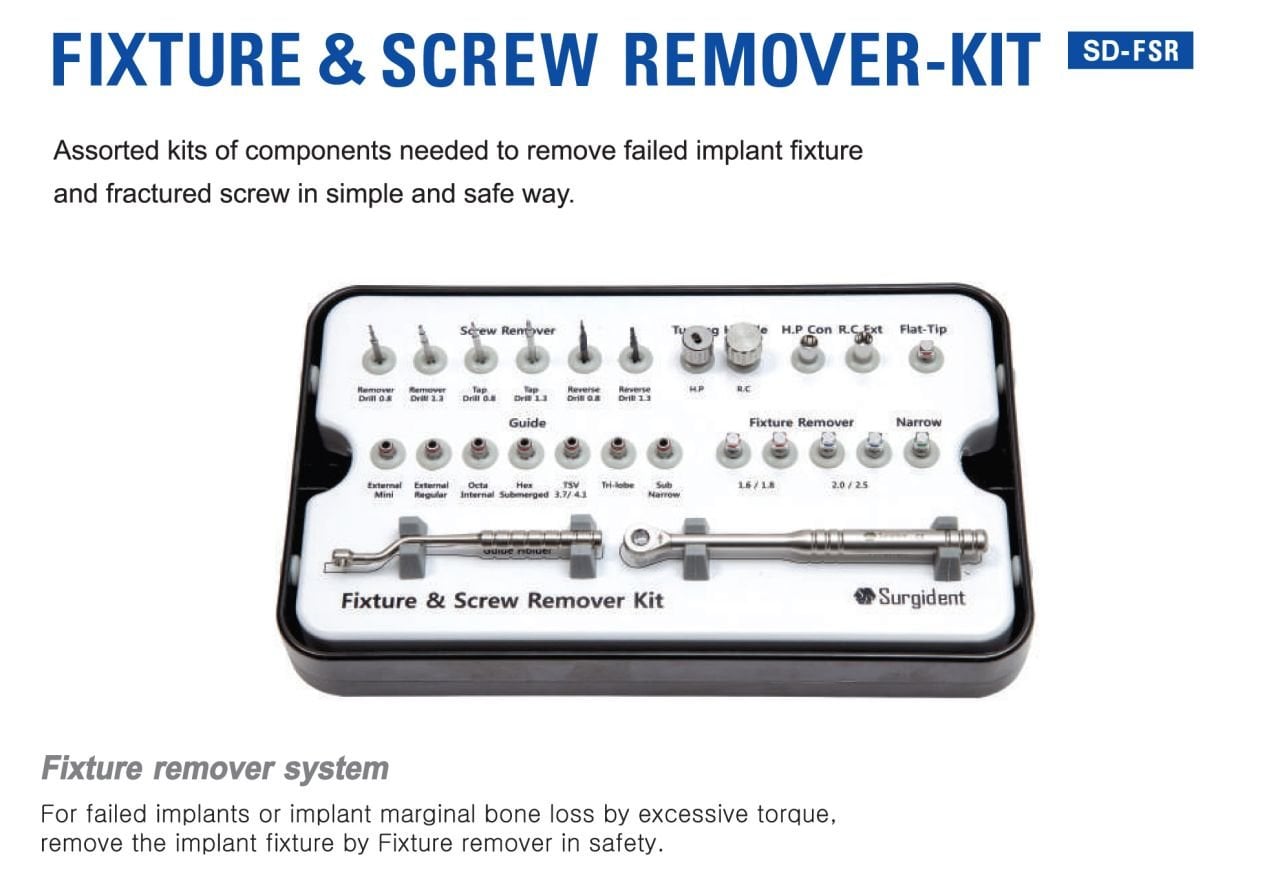 Surgident Fixture and Screw Implant Removal Set