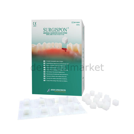 Aegis Lifesciences Surgispon Absorbable Hemostatic Sponge — Pack of 50