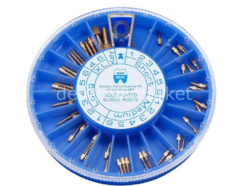 Swedent Gold Screw Post — 240 pcs