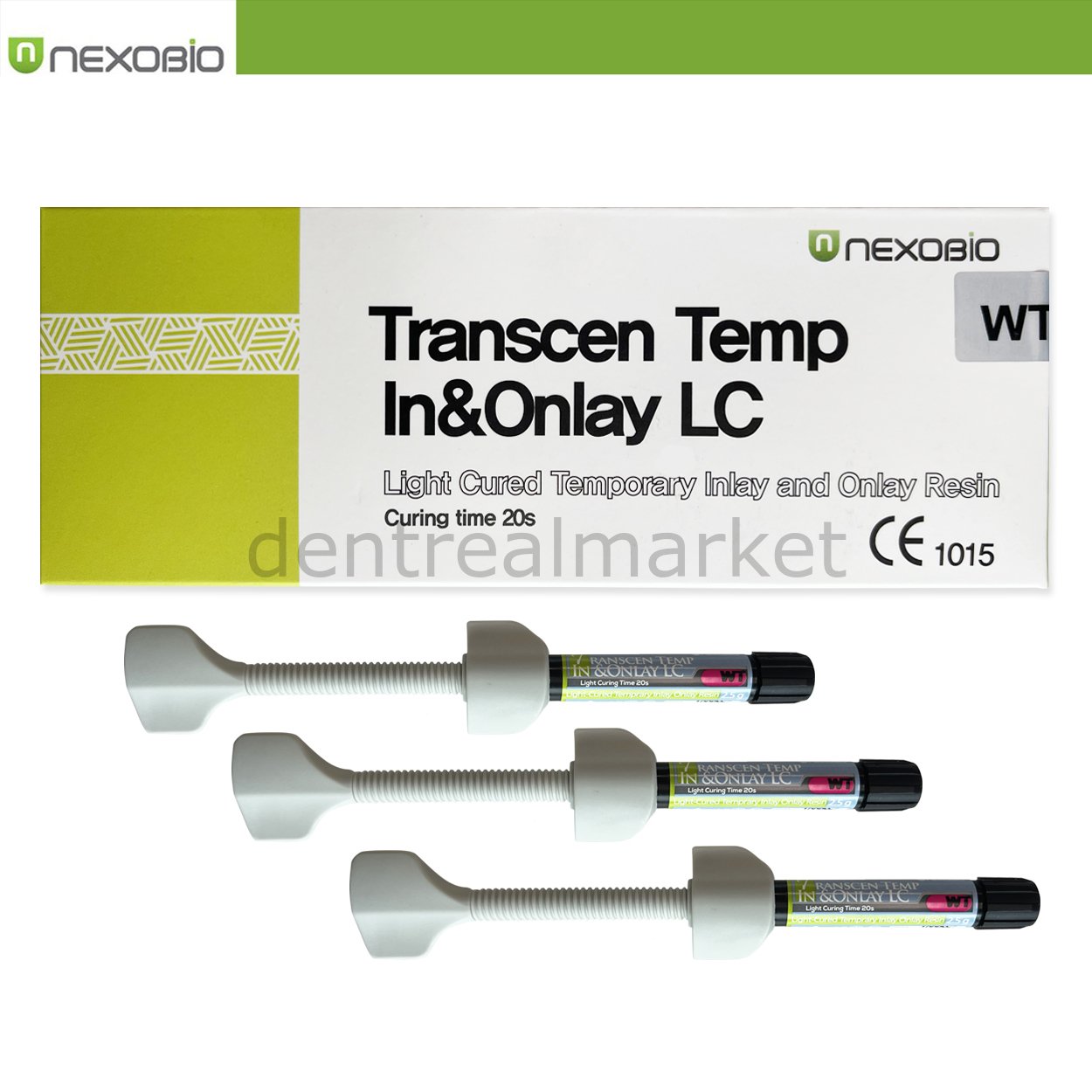 Nexobio Transcen Temp In and Onlay LC Temporary Filling — 3x2.5 g