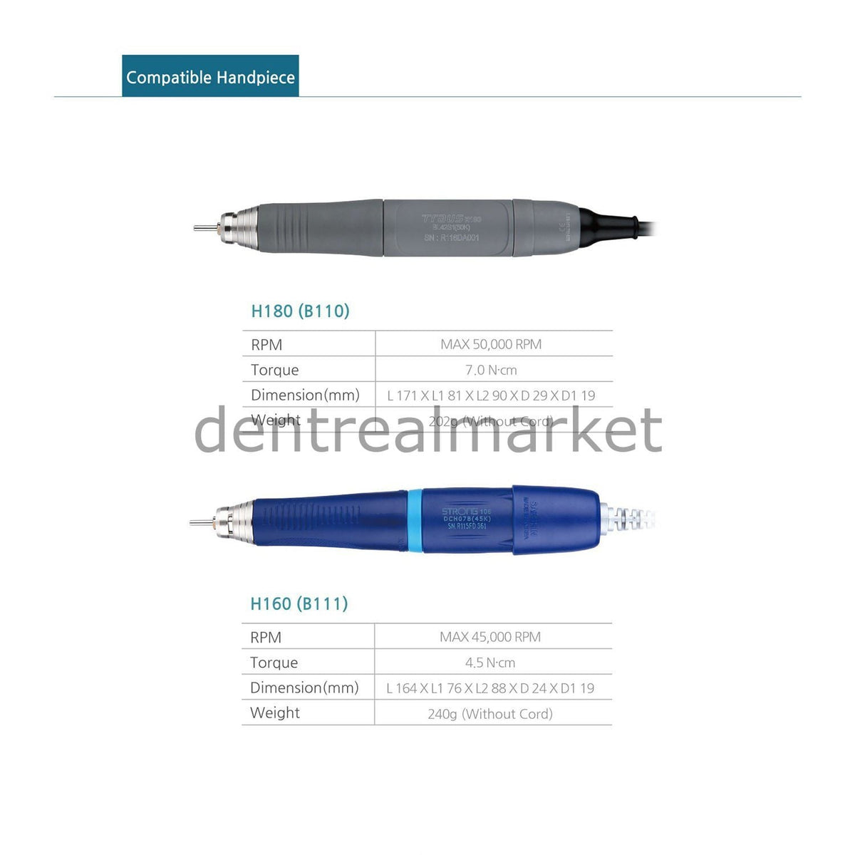 Saeshin Traus B111/H160 Laboratory Micromotor