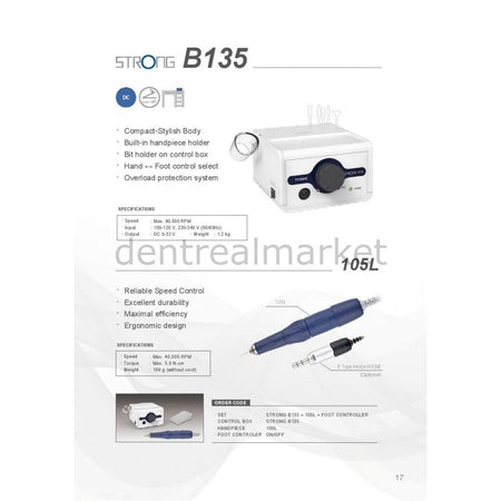 Saeshin Traus B135/105L Laboratory Micromotor