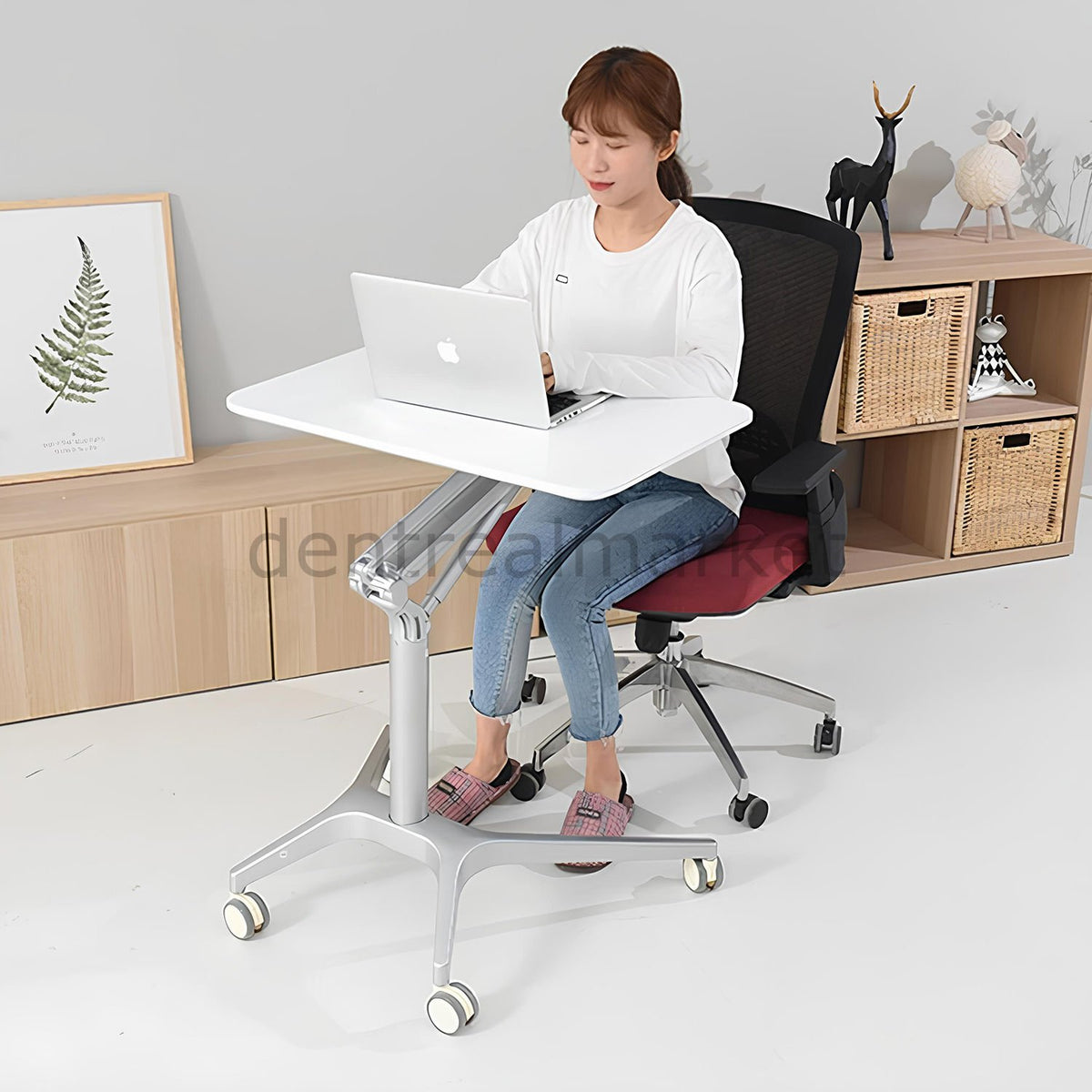 DRM Dental Mobile Height-Adjustable Trolley Cart