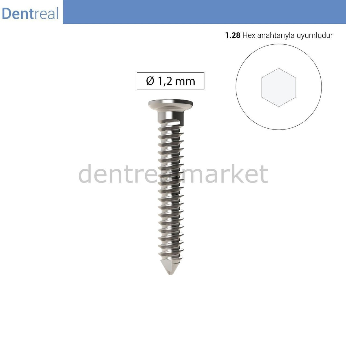 Omnitech Bonefix GBR Titanium Bone Fixation Mini Screw Refill - Dia. 1.2 mm