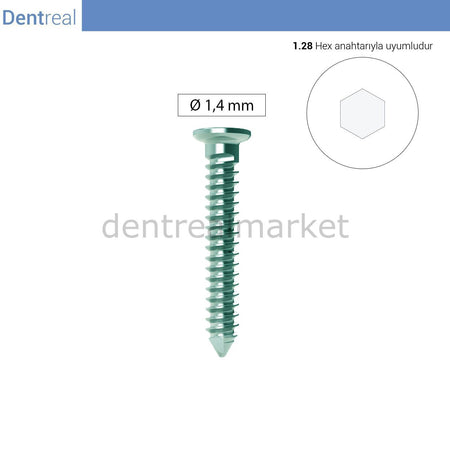 Omnitech Bonefix GBR Titanium Bone Fixation Mini Screw Refill - Dia. 1.4 mm