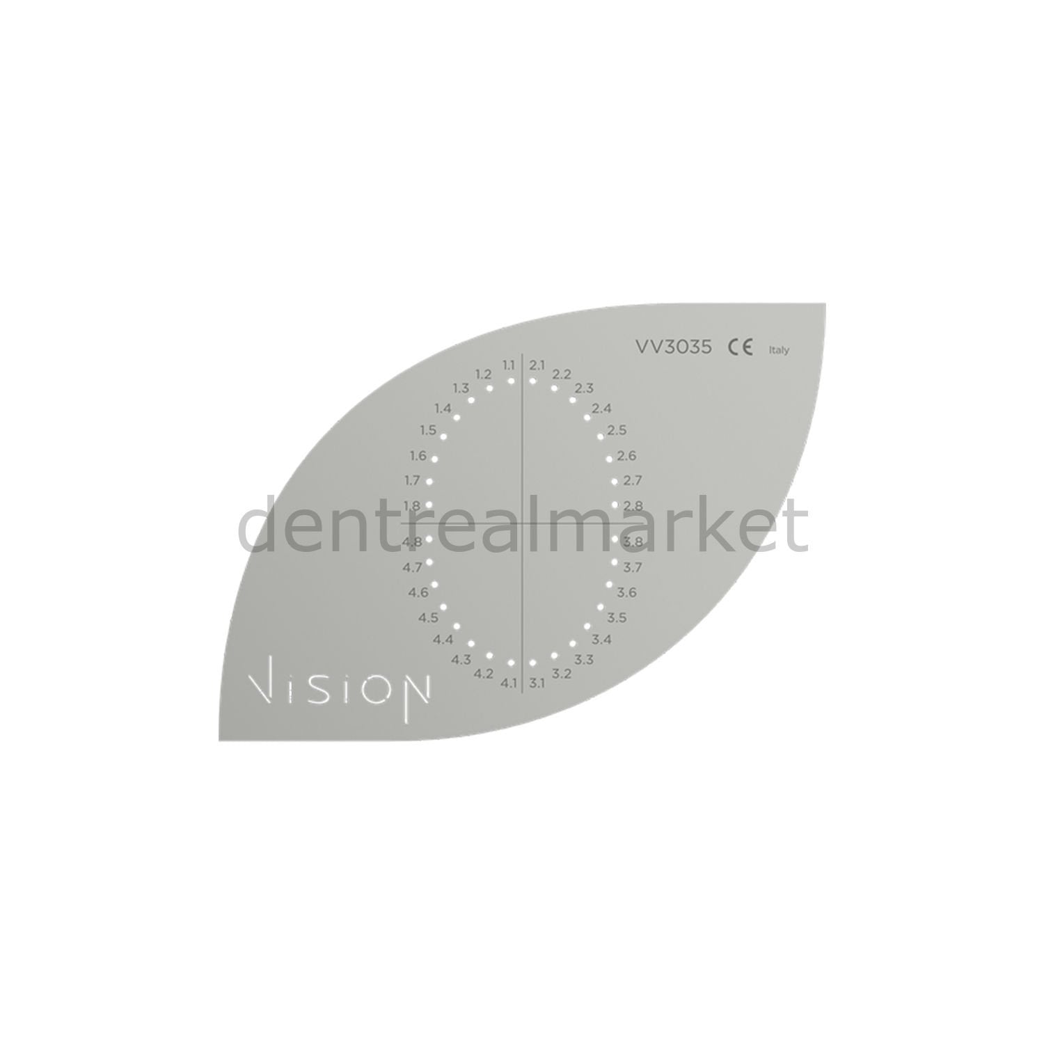 Asa Dental Rubber Dam Vision Metal Template