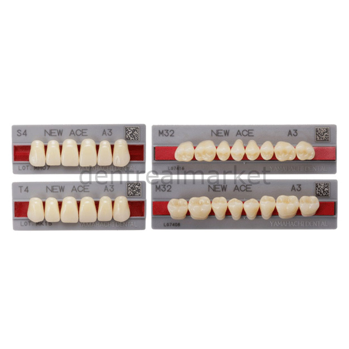 New Dent Yamahachi Acrylic Denture Teeth Set - 4 Sets