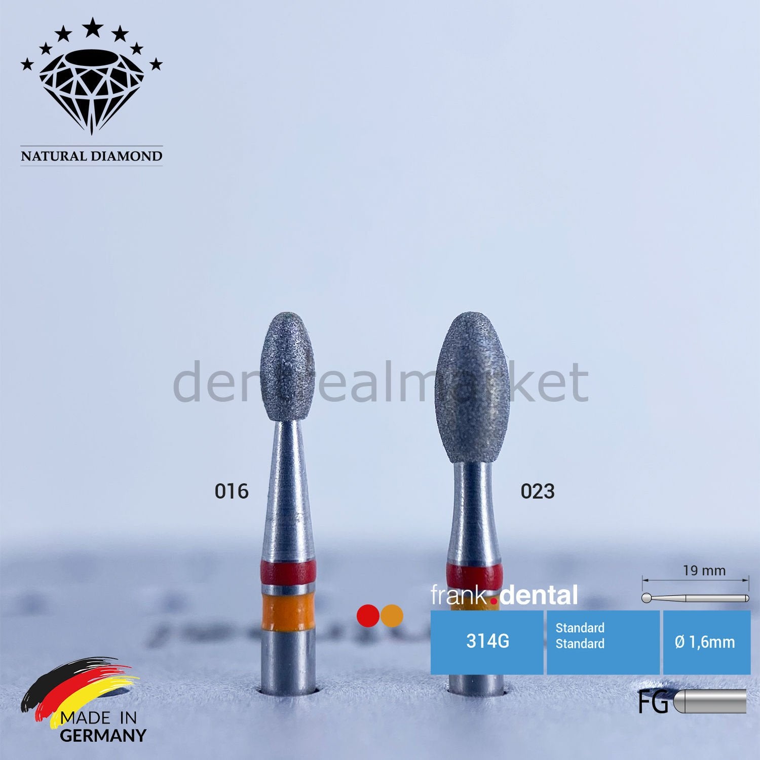 Frank Dental Zirconia Preparation Bur Z379 — Turbine (FG)