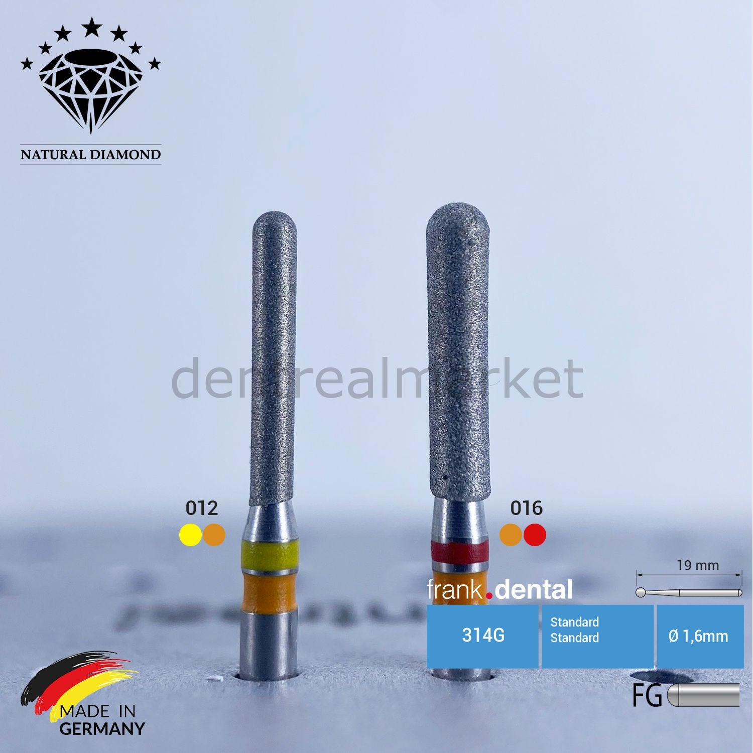 Frank Dental Zirconia Preparation Bur Z881 — Turbine (FG)