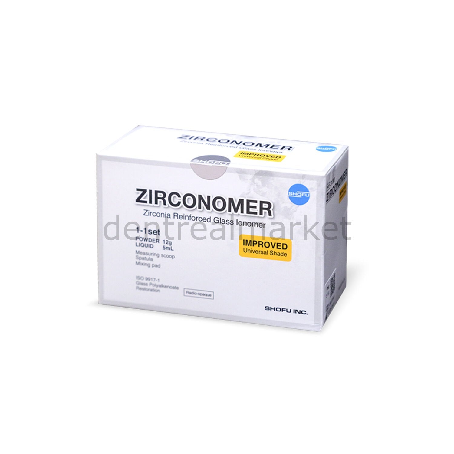 Shofu Zirconomer Glass Ionomer Cement - 12 g Powder × 5 ml Liquid