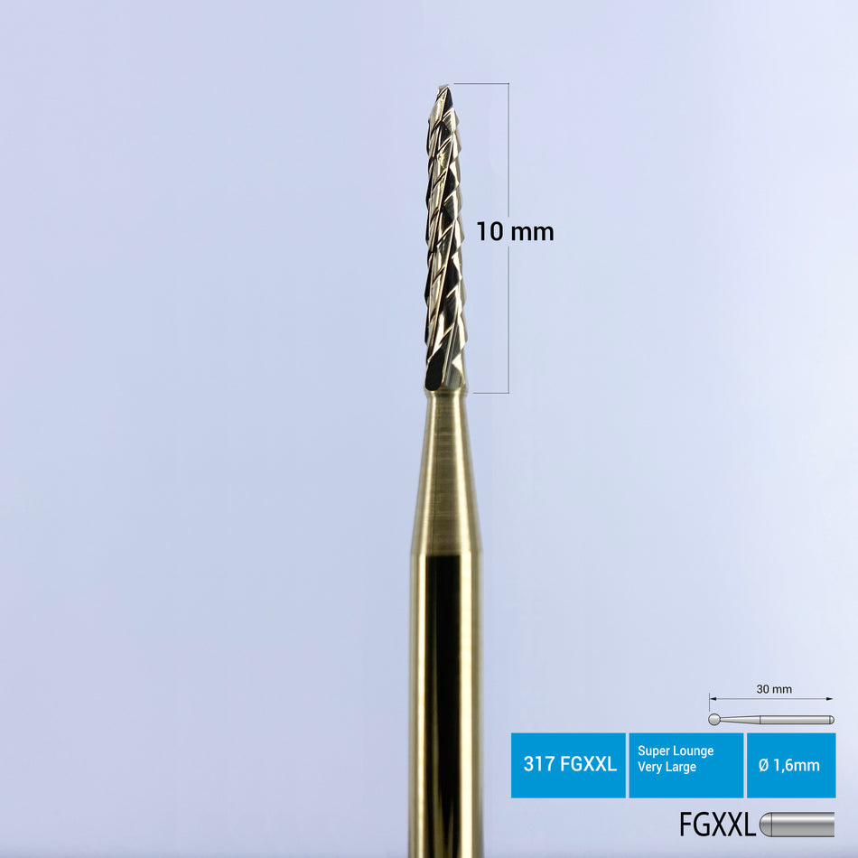 DentrealStore - Frank Dental Titanium Coated Carbide Lindemann Bone Cutter - 162A FG
