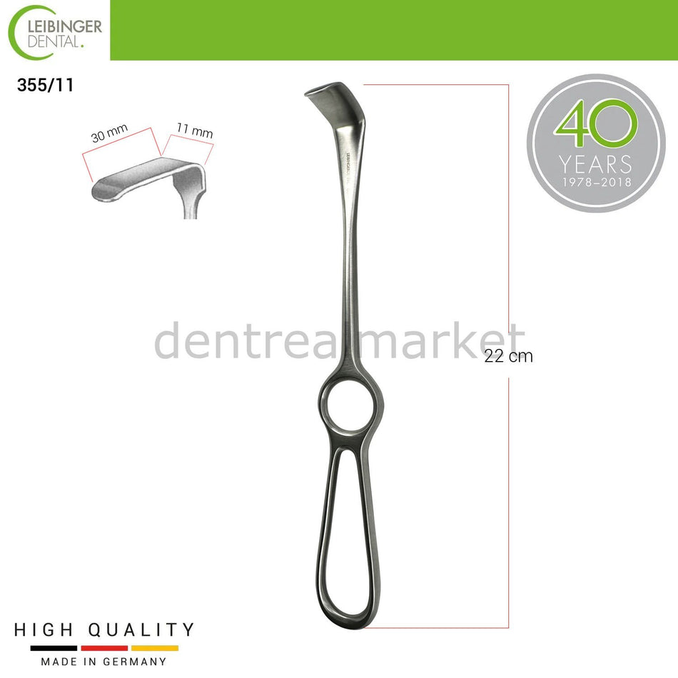 DentrealStore - Leibinger Dental Kocher - Langenbeck Retractor - 30*11 mm