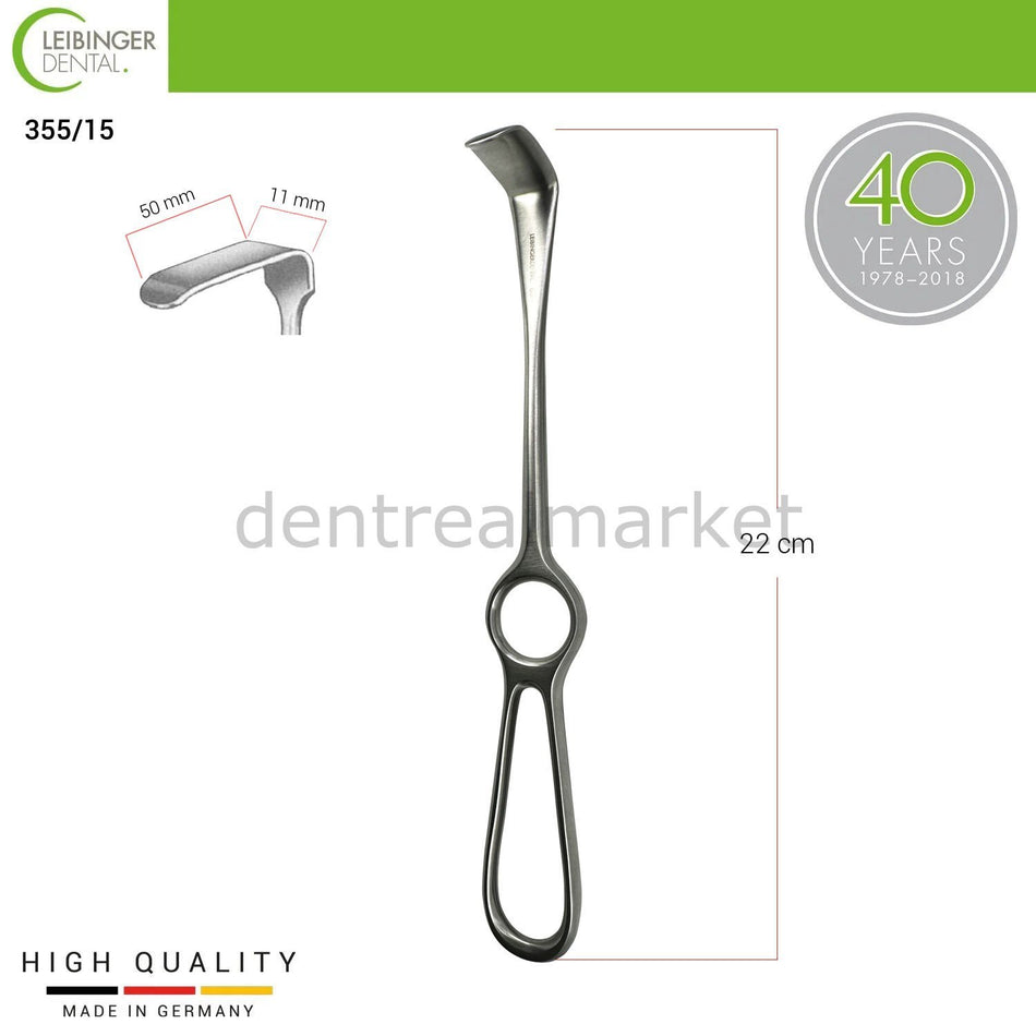 DentrealStore - Leibinger Dental Kocher - Langenbeck Retractor - 50*11 mm