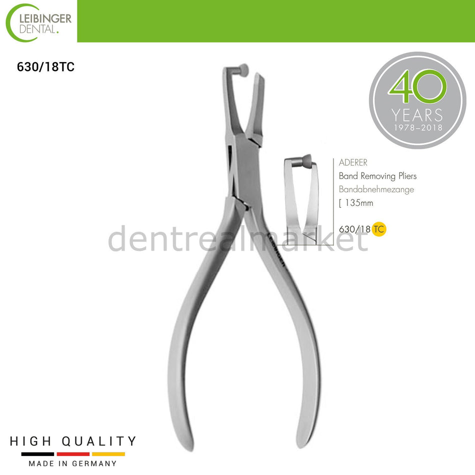 DentrealStore - Leibinger Aderer Band Removing Pliers - Tape Removal Pliers - 135 mm