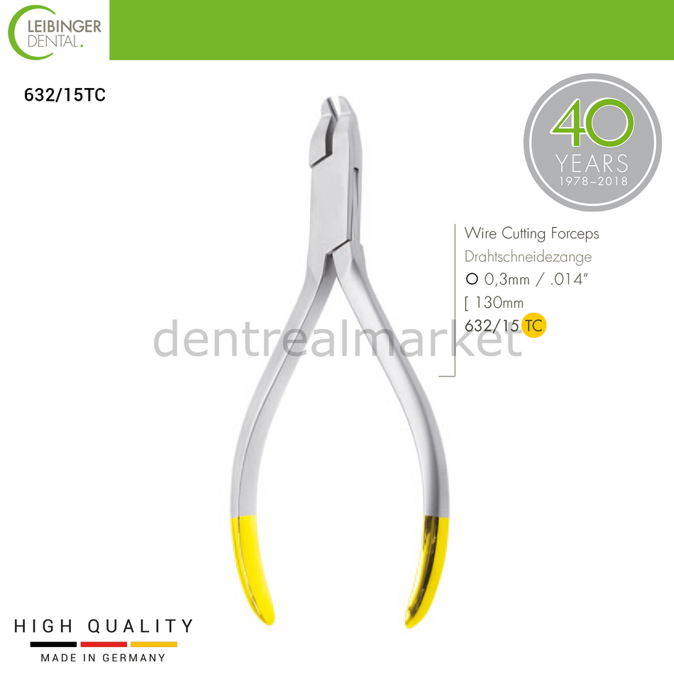 DentrealStore - Leibinger Wire Cutting Forceps Tc - Wire Cutting Collet - 130 mm
