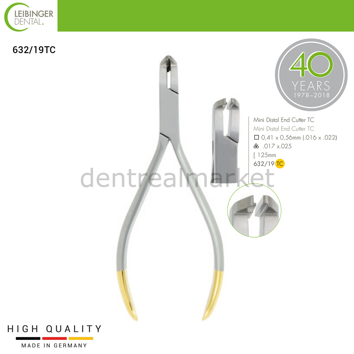 DentrealStore - Leibinger Mini Distal End Cutter Tc - Mini Distal End Cutter - 125 mm