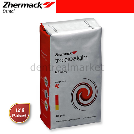 DentrealStore - Zhermack Tropicalgin - Alginate Impression Tray Material - 12 Pcs