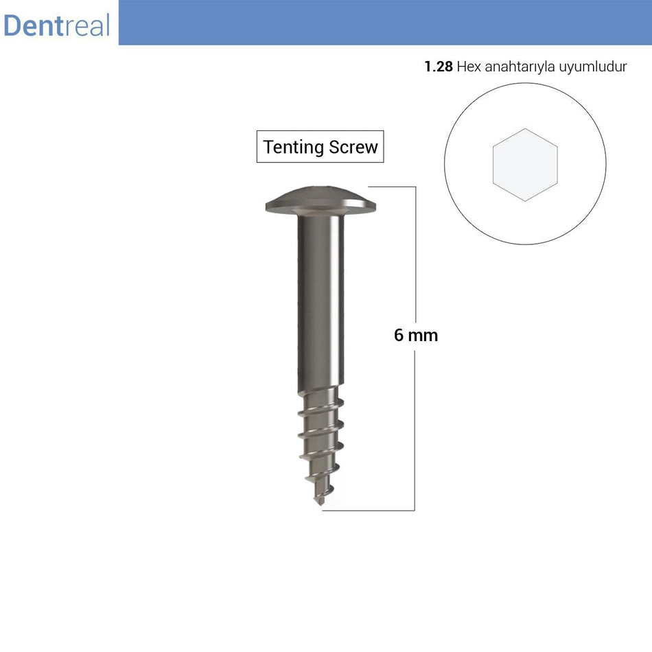 DentrealStore - Dentreal Bonefix GBR Tenting Screw – Half Threaded Tentig Screw 5 Pcs