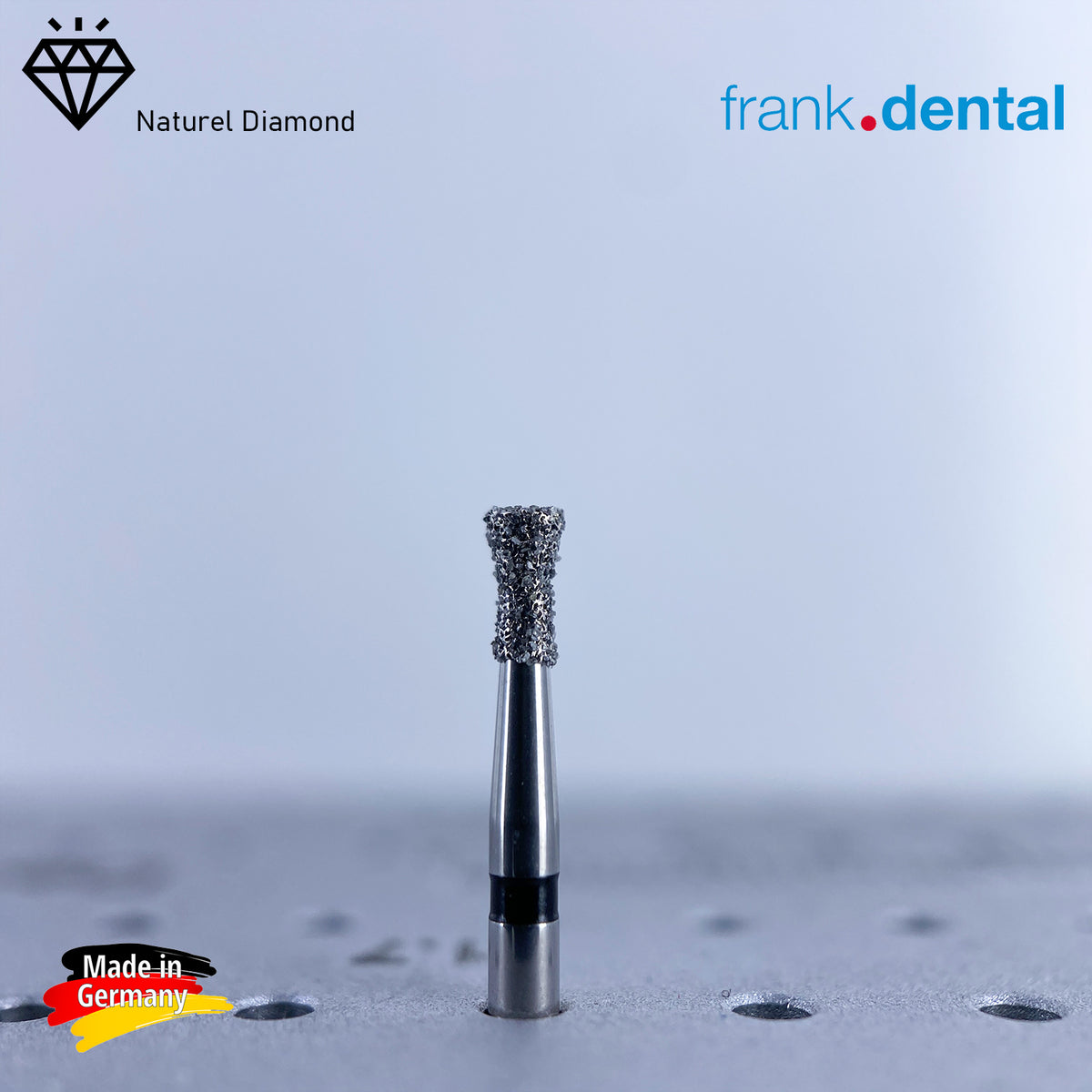 DentrealStore - Frank Dental Dental Natural Diamond Bur - 806 - Inverted Cone Dental Burs - For Turbine - 5 Pcs