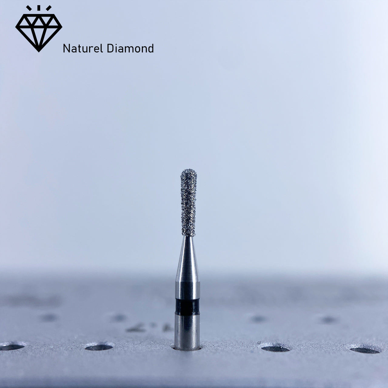 DentrealStore - Frank Dental Dental Natural Diamond Bur - 830L Pear Long Dental Burs - For Turbine - 5 Pcs