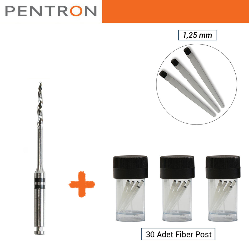 DentrealStore - Pentron FibreKleer 4X Tapared Radiopaque Fiber Post Big One Kit - Black