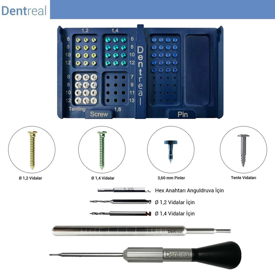 DentrealStore - Dentreal Bonefix GBR All in One Pro Bone & Membrane Fixation Full Kit