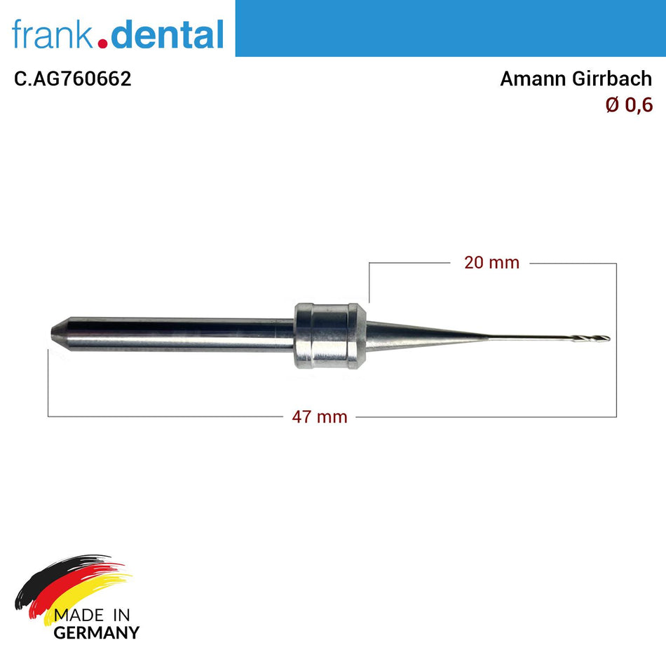 DentrealStore - Frank Dental Amann Girrbach Cad Cam Drill 0.6 mm