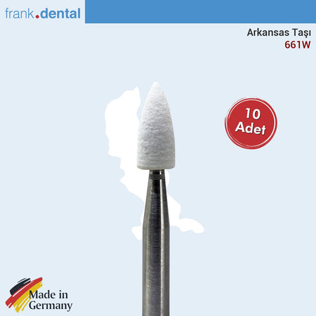 DentrealStore - Frank Dental Arkansas Stone 661W - 10 Pcs - Composite and Ceramic Etching