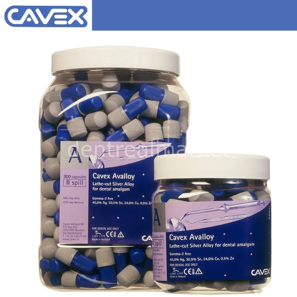 DentrealStore - Cavex Avalloy Dental Capsule Alloy Amalgam - Two Spill - %45 Ag