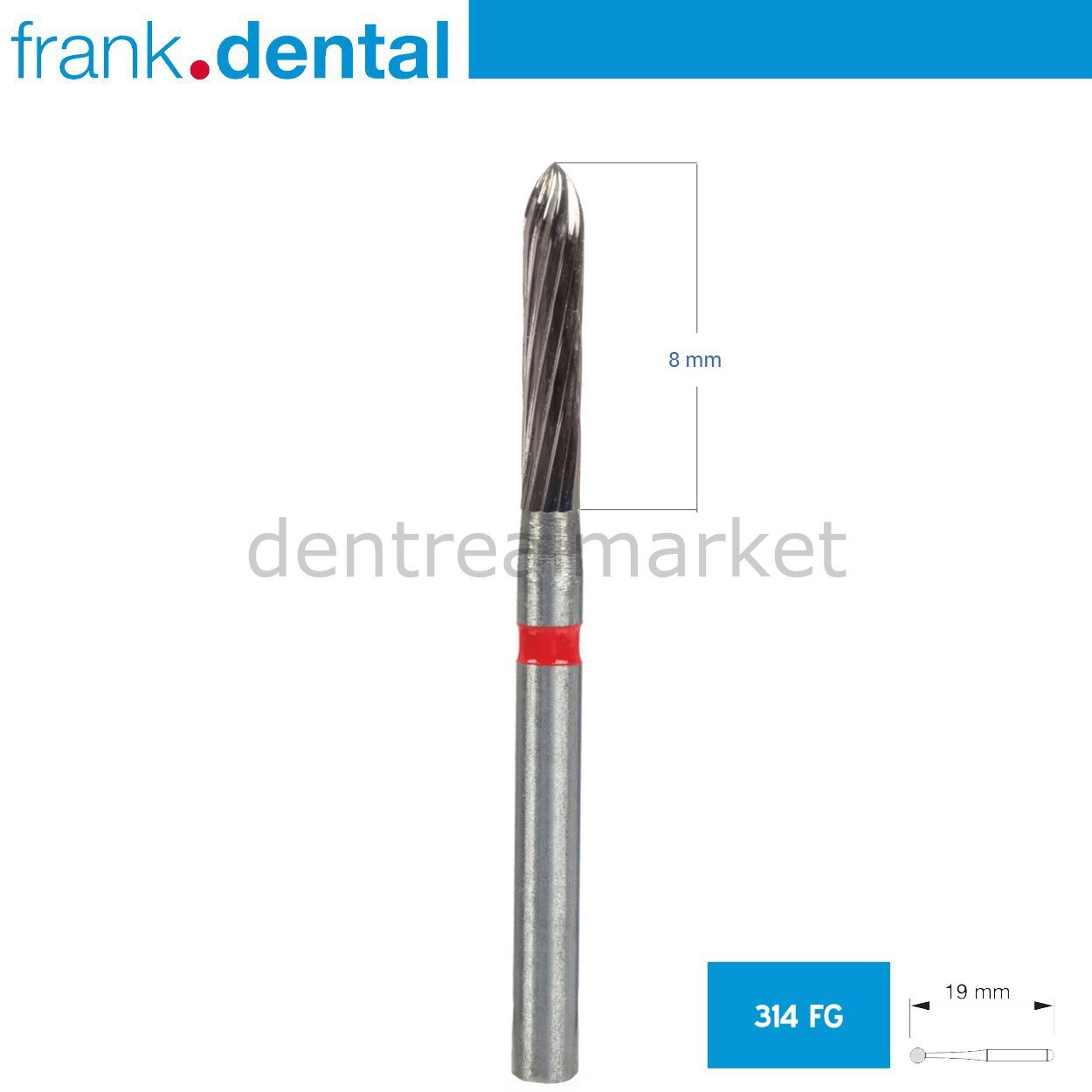 DentrealStore - Frank Dental Orthodontic Adhesive Remover & Debonding Bur - 283 - For Air Turbine