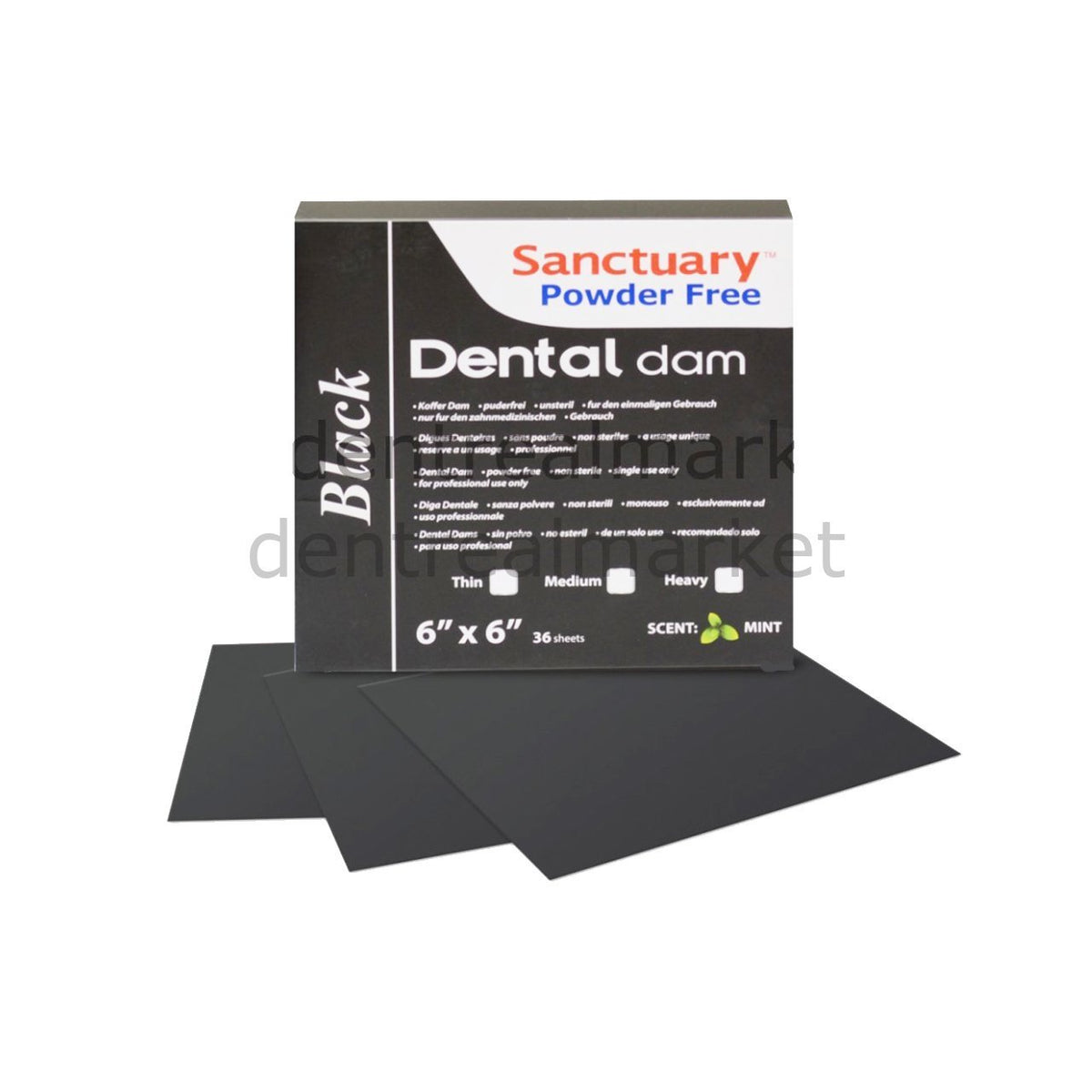 DentrealStore - Sanctuary Dental Dam Rubberdam Black