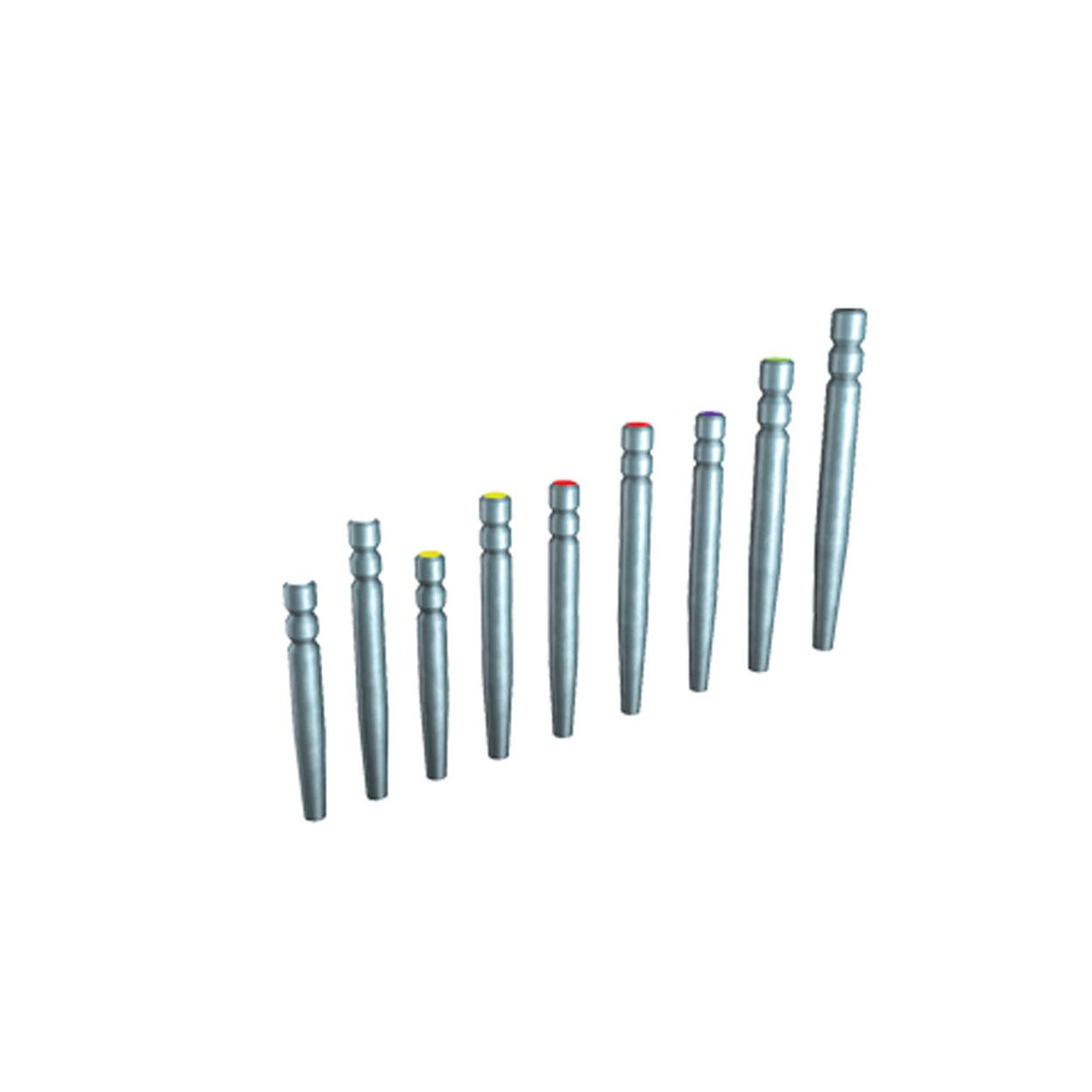 DentrealStore - Itena Dentoclic Sanded Titanium Cylindro-Conical Posts Refil - Length : 9,5 mm - Diameter: 1.3 mm