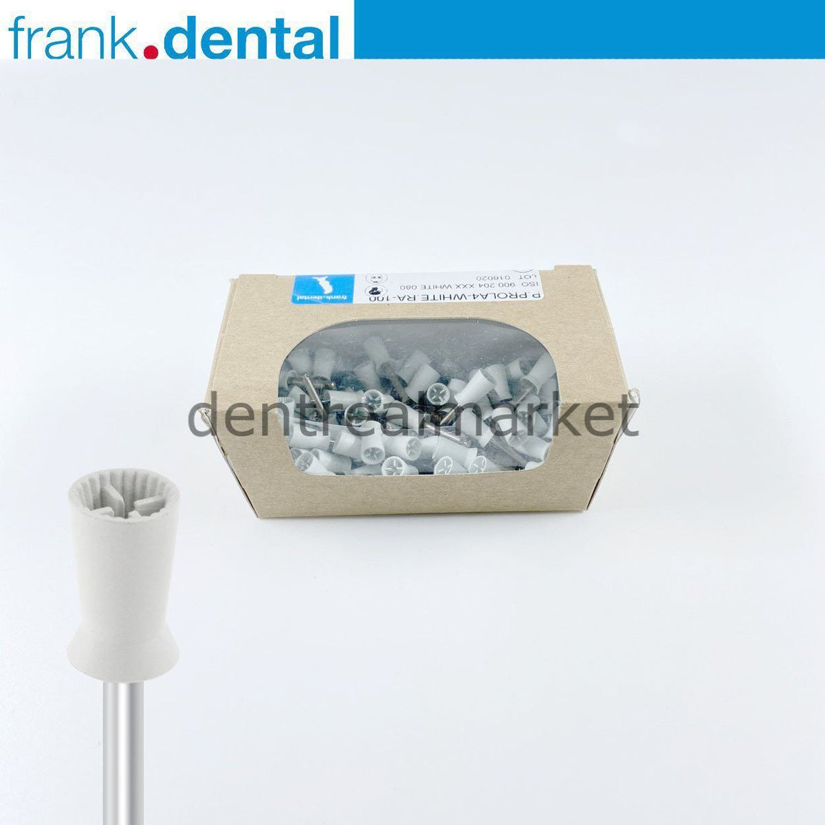 DentrealStore - Frank Dental Detertrage Polishing Rubber Medium - 100 Pcs