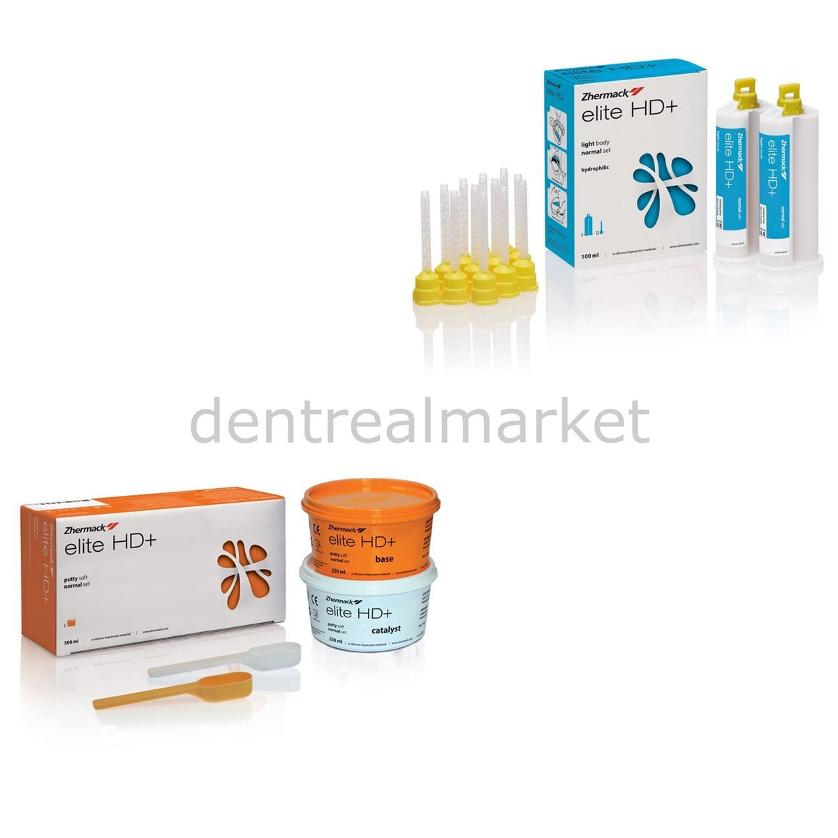 DentrealStore - Zhermack Elite HD+ Putty Soft & Light Body Normal Set - Impression Tray Material