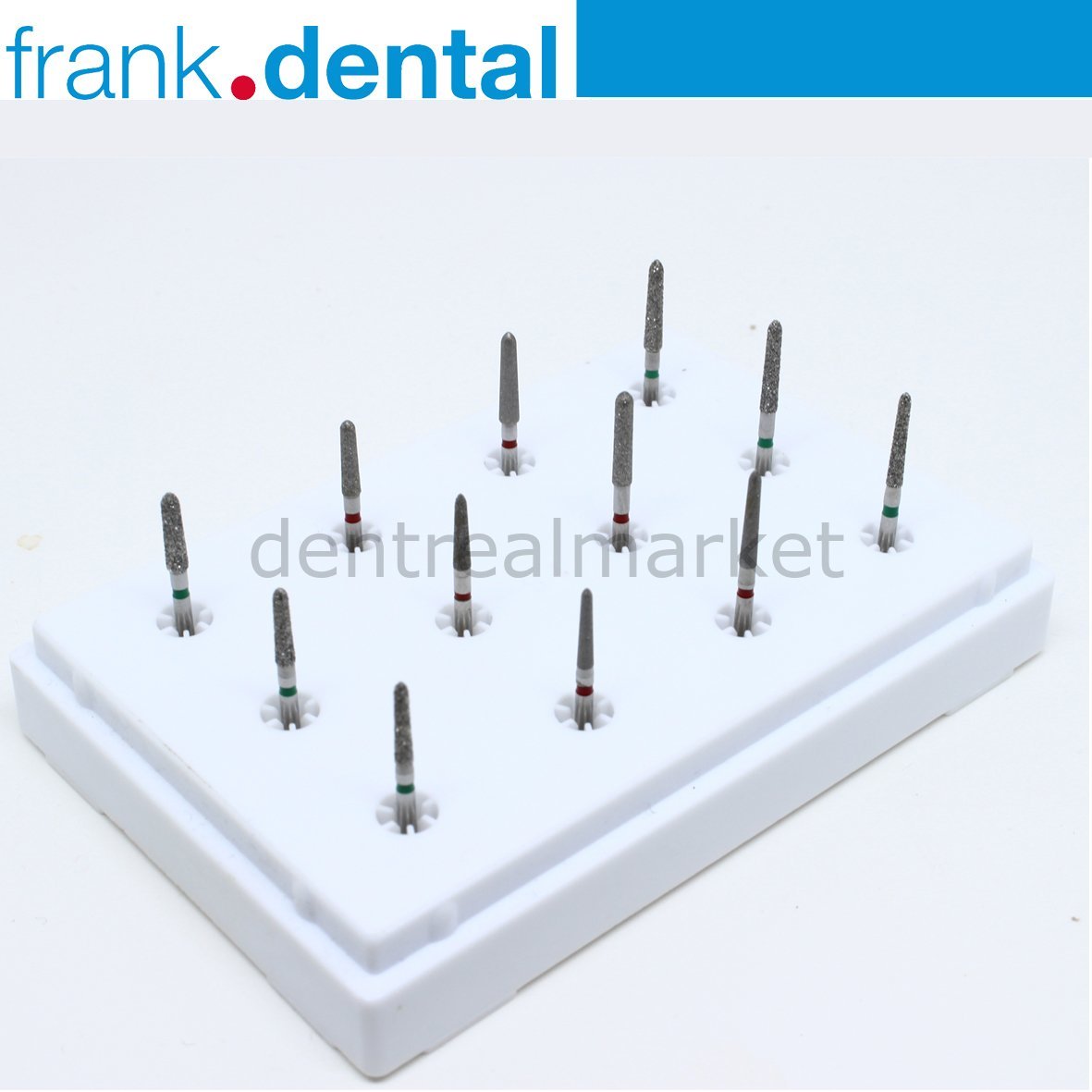 DentrealStore - Frank Dental Diamond Conical Chamfer Cut Bur Set
