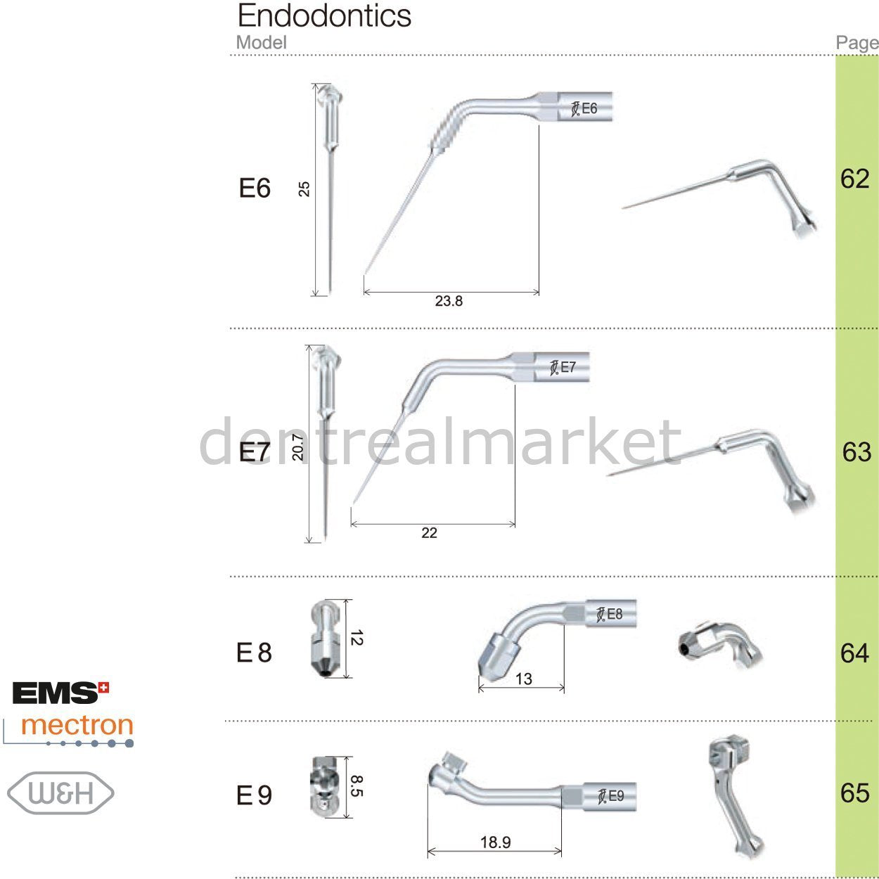 DentrealStore - Woodpecker Endodontic Scaler Tips - Ems,Mectron,Woodpecker,WH Compatible