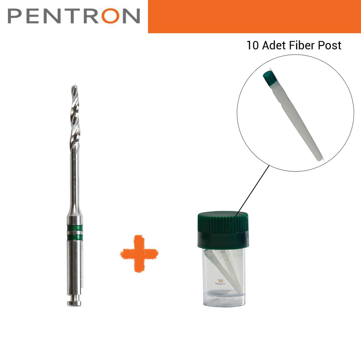 DentrealStore - Pentron FibreKleer 4X Tapared Radiopaque Fiber Post - 1.5mm (Green) Mini Set