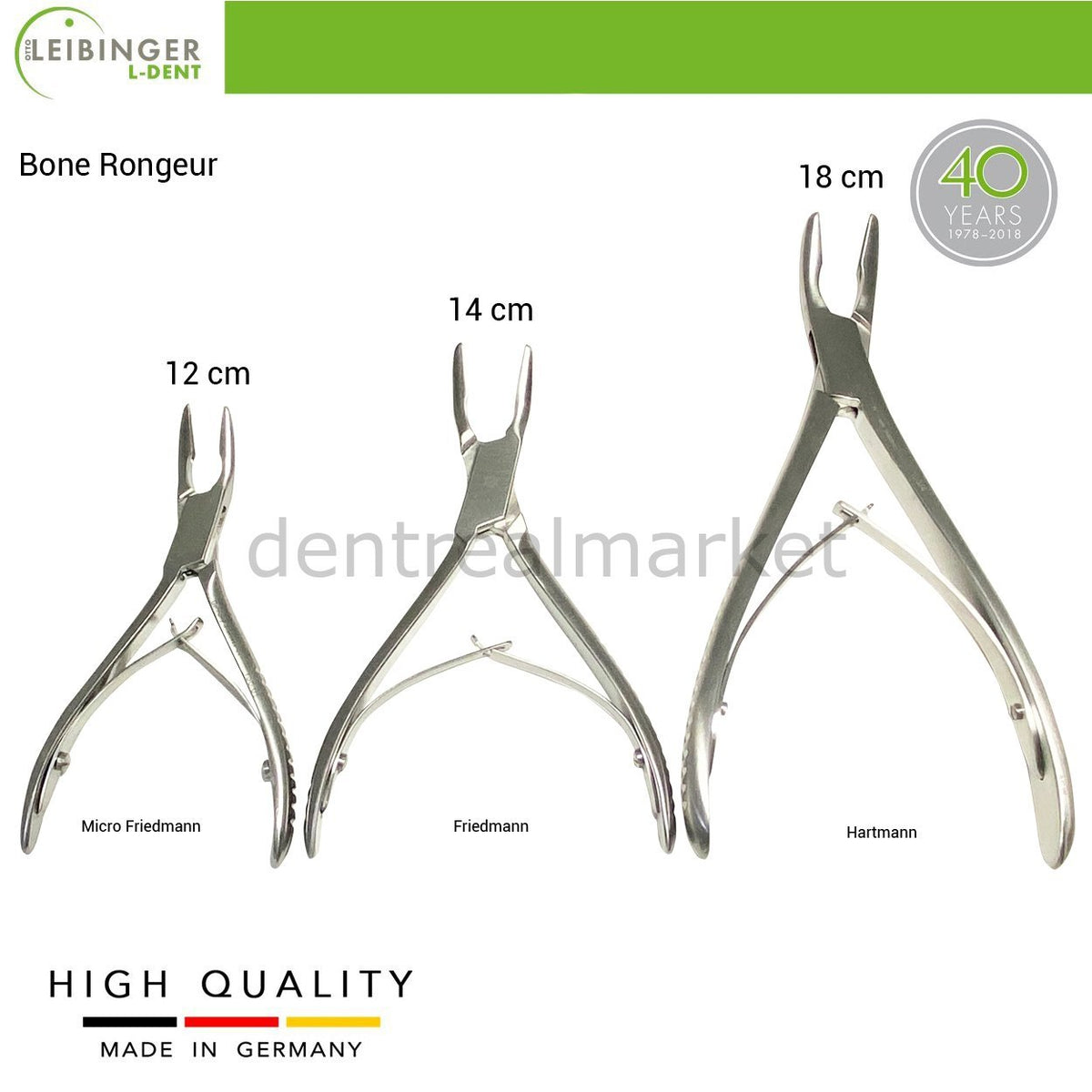 DentrealStore - Leibinger Friedmann Bone Rongeur Set - Surgery Bone Rongeur Set