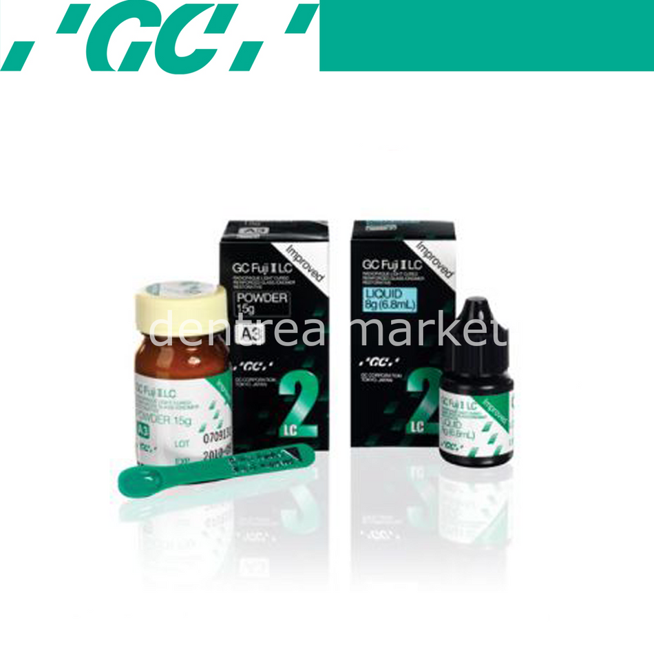 DentrealStore - Gc Dental Fuji II Lc Improved Intro Package Powder Liquid
