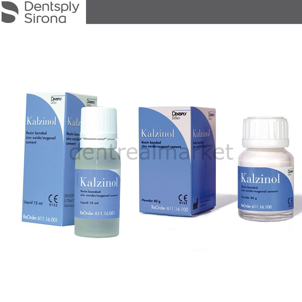DentrealStore - Dentsply-Sirona Kalzinol Zinc Oxide Ogenol Cement Powder&Liquid