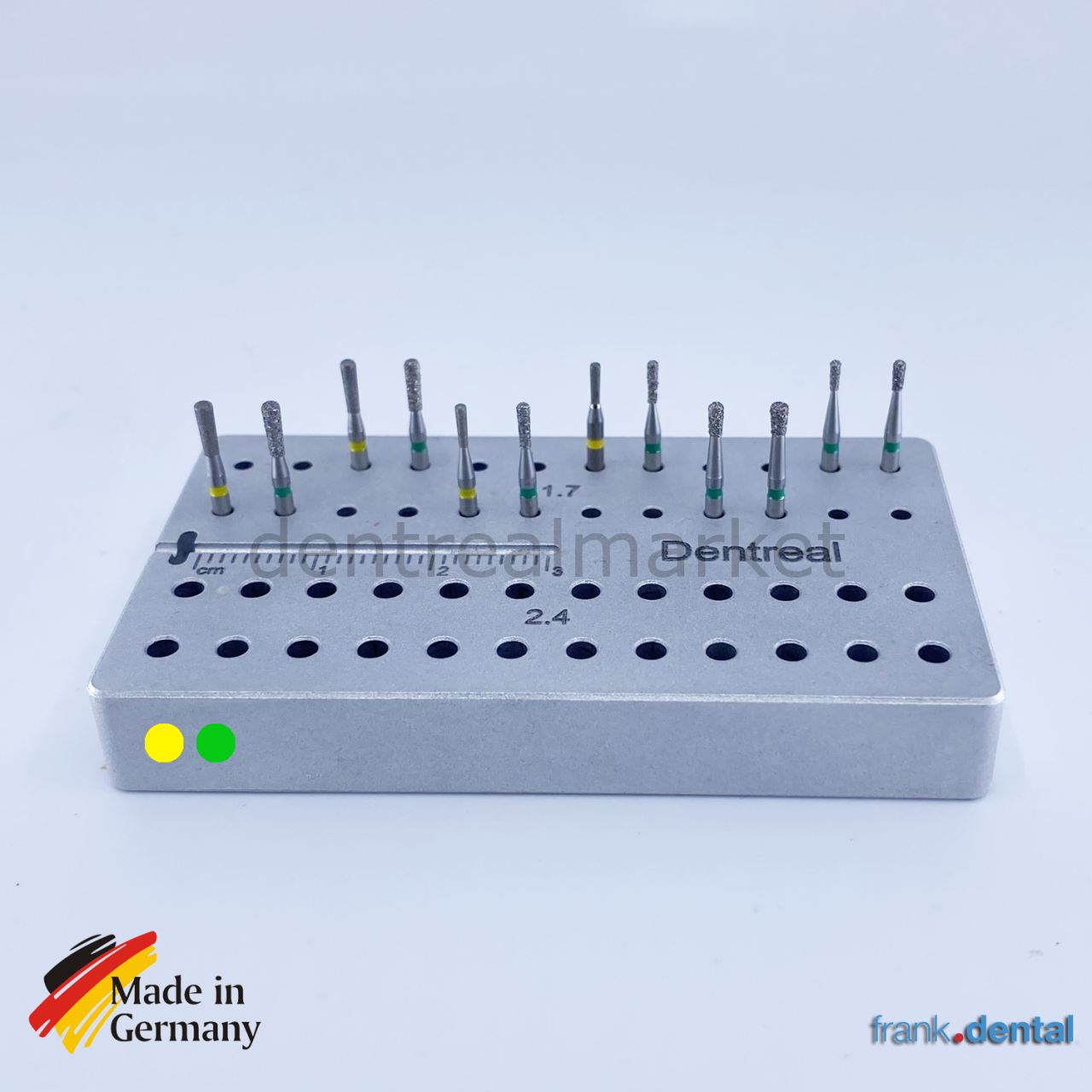 DentrealStore - Frank Dental Conical Filler Preparation Dental Natural Diamond Bur Set