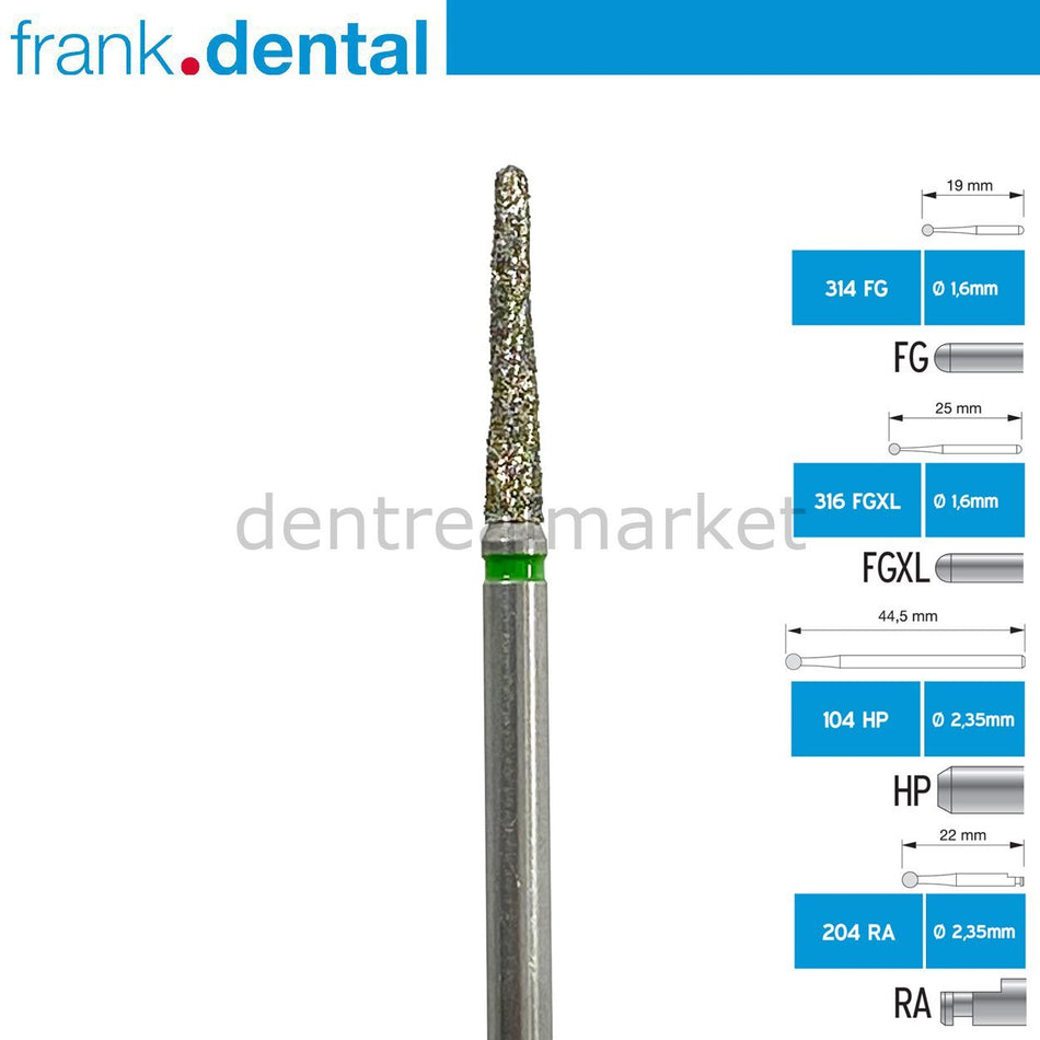 DentrealStore - Frank Dental Lindeman Surgical Bur Diamond Osteotome Bur