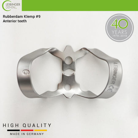 DentrealStore - Leibinger Rubberdam Klemp #9 - For Anterior Teeth