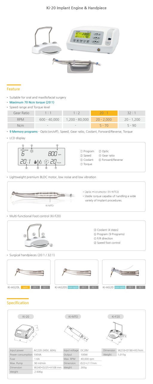 DentrealStore - Saeyang Marathon Krafit Implant Motor KI-20