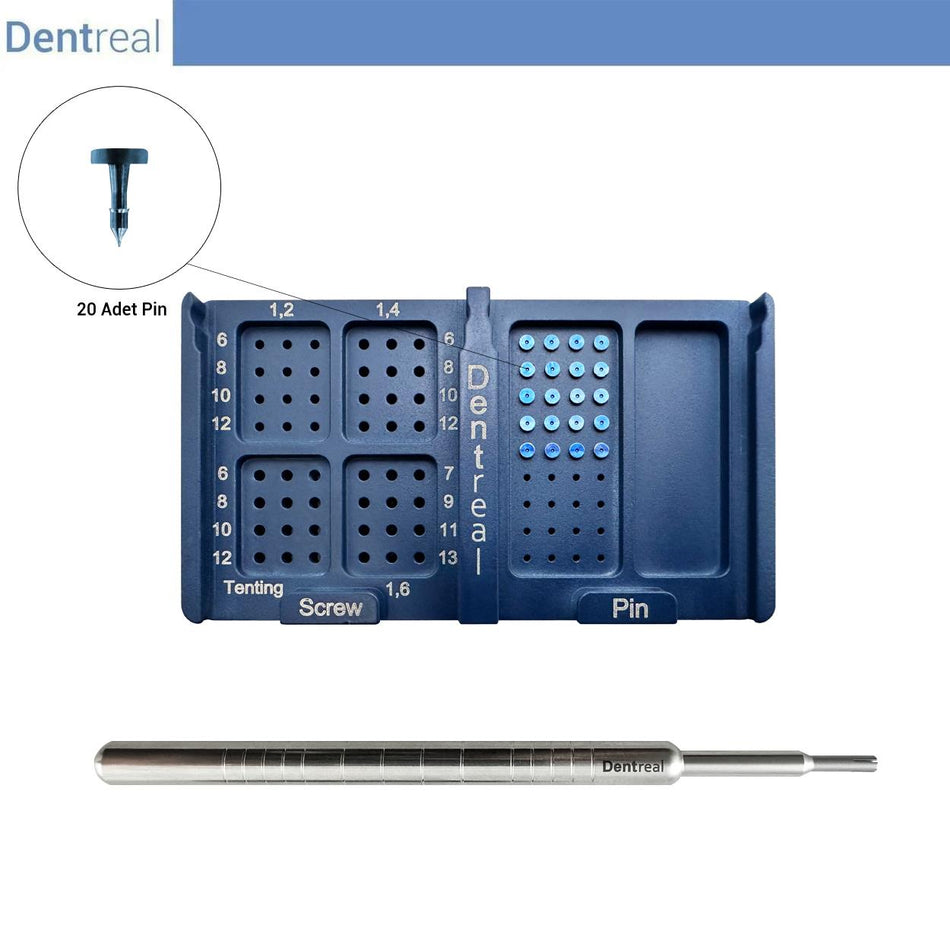 DentrealStore - Dentreal Memfix GBR Membran Fixation for Titanium Pin Set - Bone Tack with 20 Pin