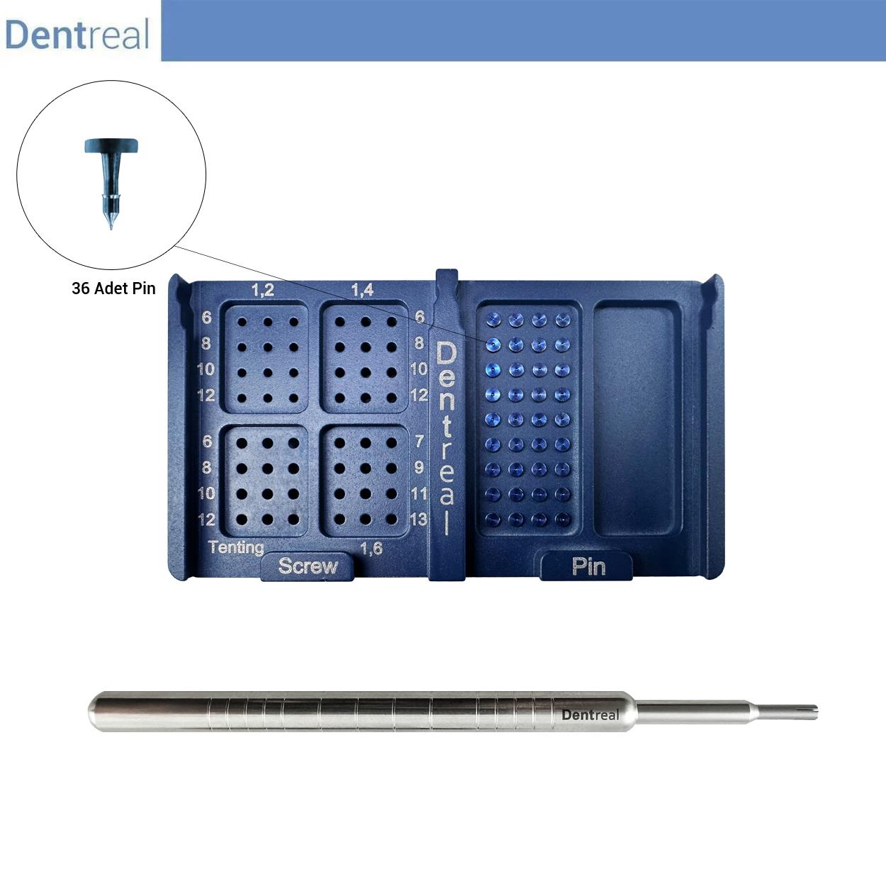 DentrealStore - Dentreal Memfix GBR Titanium Membran Pin Fixation Kit - Set with 36 pcs pin