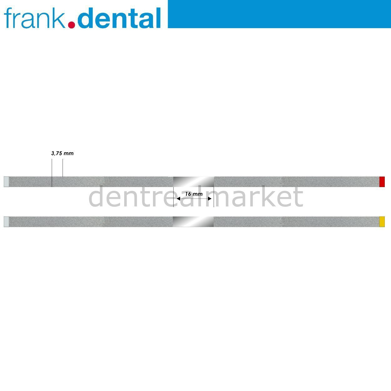DentrealStore - Frank Dental Metal Interface Sanding Diamond Strip 3.75 mm