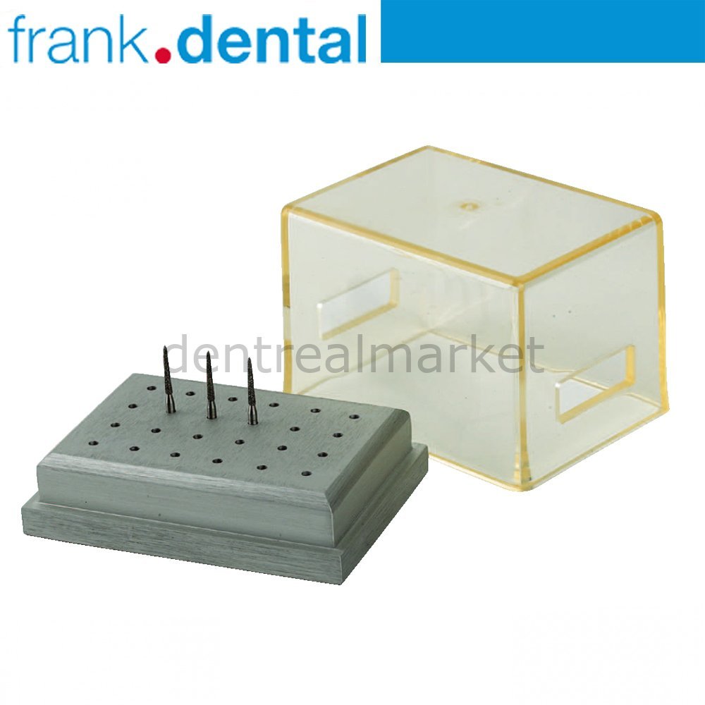 DentrealStore - Frank Dental Metal Bur Box Autoclavable for Air Turbine