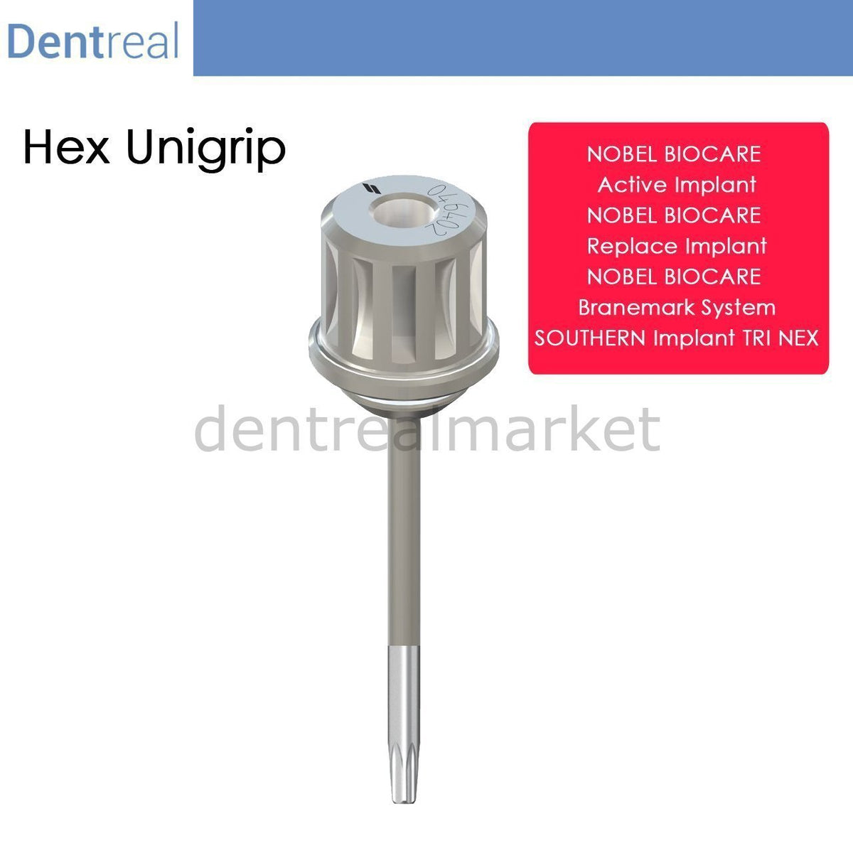 DentrealStore - Dentreal Screwdriver for Nobel Biocare - Unigrip Screwdriver - NtorX